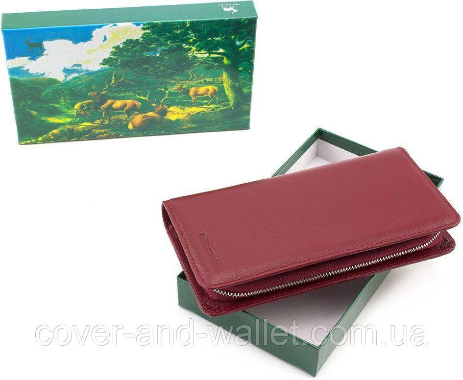 Бордовый женский кошелек клатч на с визитницею Marco Coverna MC 6056 Киев - изображение 7