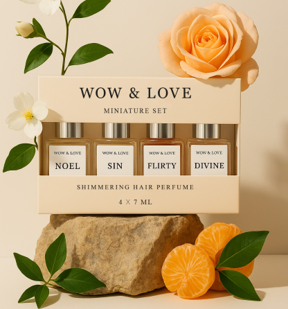 Сет мініатюр парфум-блиску для волосся 4 в 1 WOW&LOVE Київ