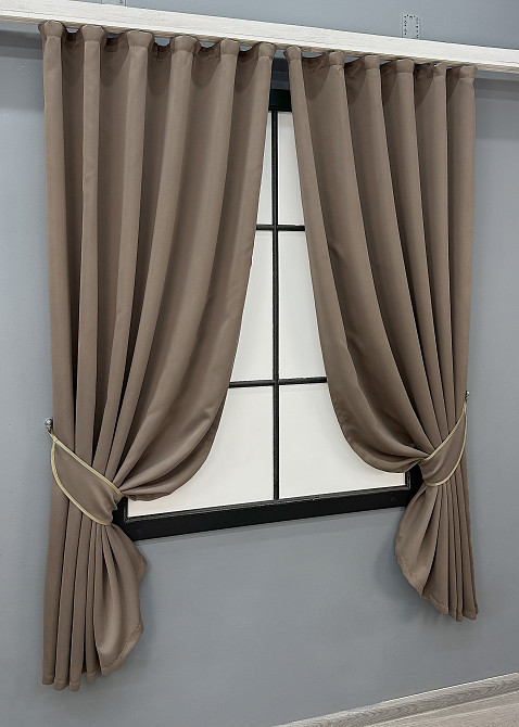 Комплект коротких штор VR-Textil Bagema Rvs № 2069ш Капучино 140х170 см 2 шт (35-0451) Київ - фото 2
