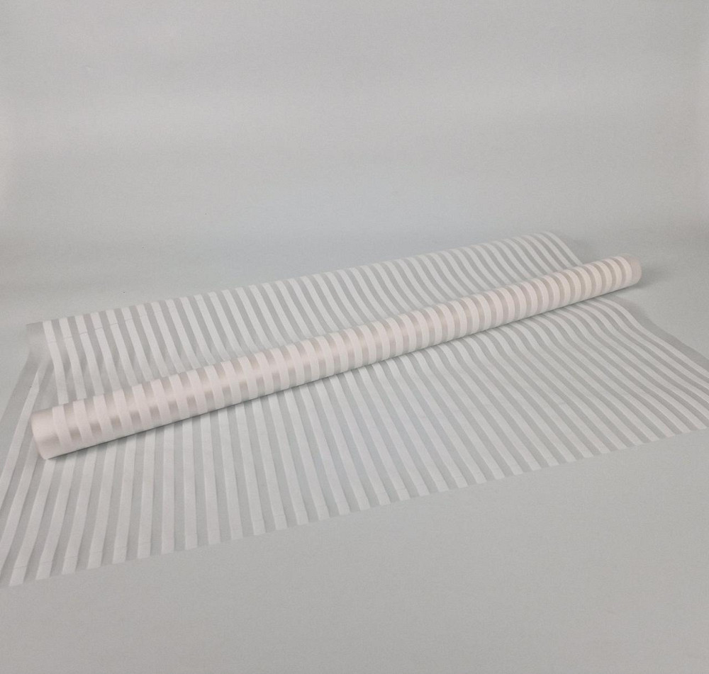 Рулон 10 м тонований матовий з рис. "Смужки" (7) плівка для квітів (h680) No 1 БІЛИЙ (1 шт.) Харків - фото 1