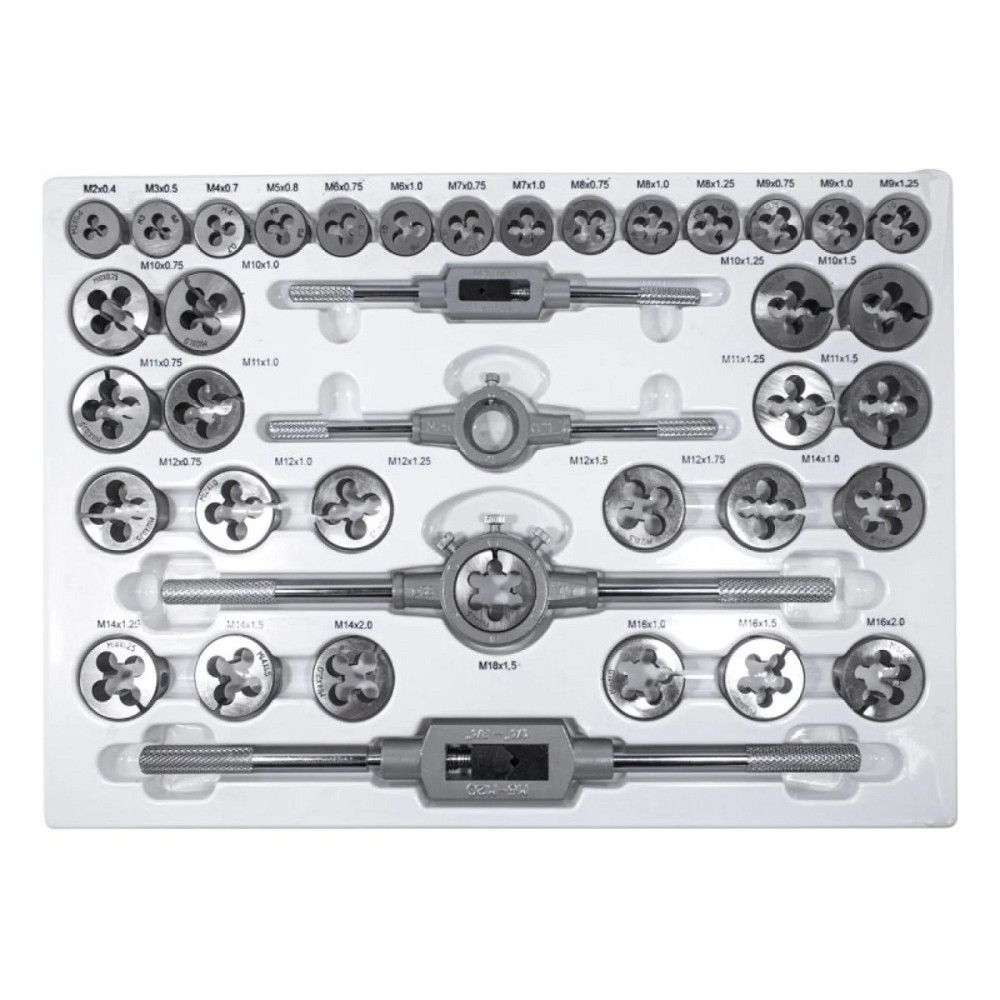 Набір позначників і плашок М2-М18 110 предметів, метрична різь JBC-M110-1 Одеса - фото 3