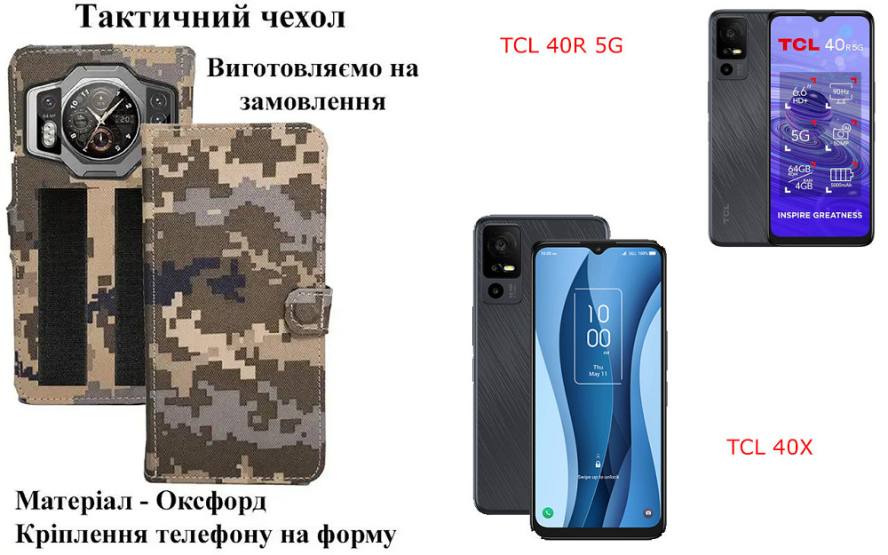 Тактический чехол для Poco X5 5G, Poco X5 Pro 5G, крепится к снаряжению на липучке Киев - изображение 1