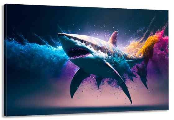 Картина полотно у вітальню / спальню     Акула     MLP_244 ( 60х30см ) 50x100 см Київ