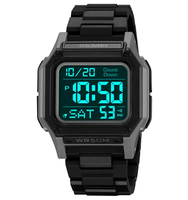 Годинник чоловічий спортивний наручний Skmei 2264 Чорний із сірим Київ - фото 2