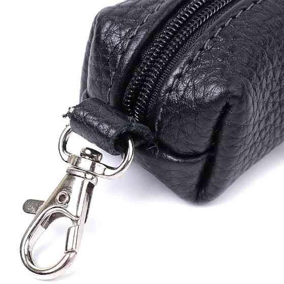 Вместительная ключница унисекс из натуральной кожи Shvigel 16227 Черная Киев