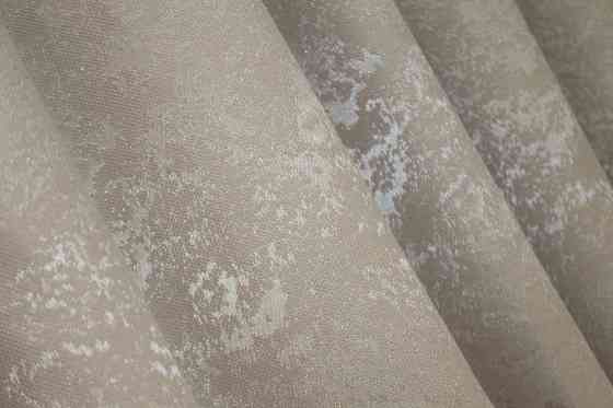 Комплект коротких штор VR-Textil Льон мармур Pavliani № 1177ш Сіро-бежевий 130х170 см 2 шт (35-0070) Київ