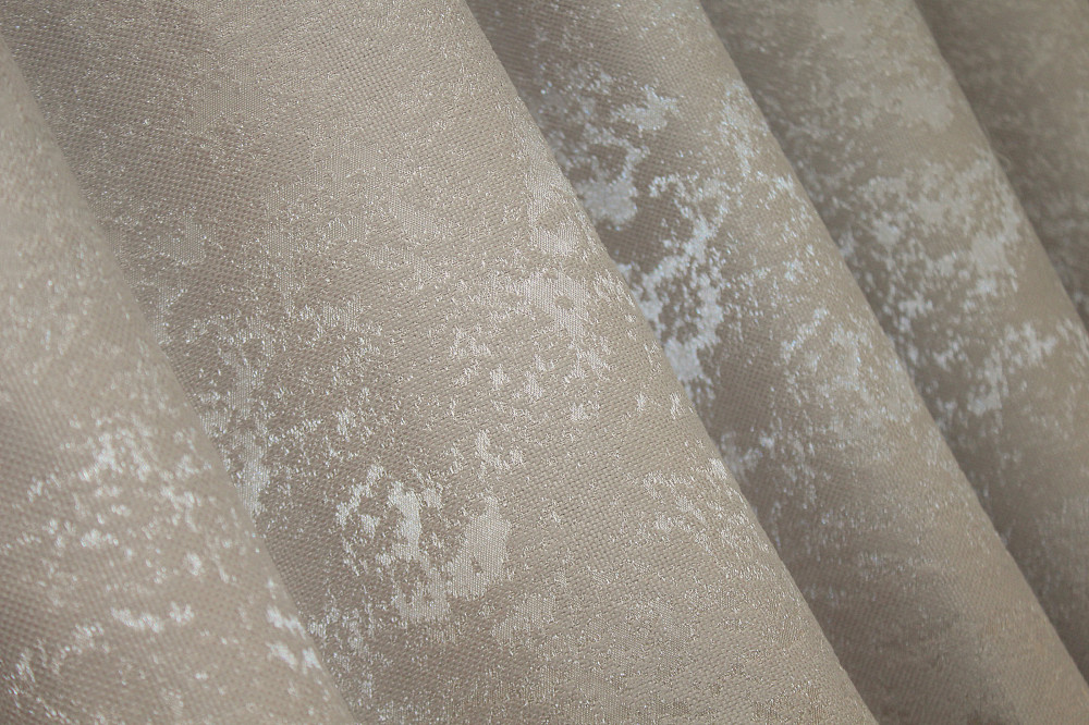 Комплект коротких штор VR-Textil Льон мармур Pavliani № 1177ш Сіро-бежевий 130х170 см 2 шт (35-0070) Київ - фото 5