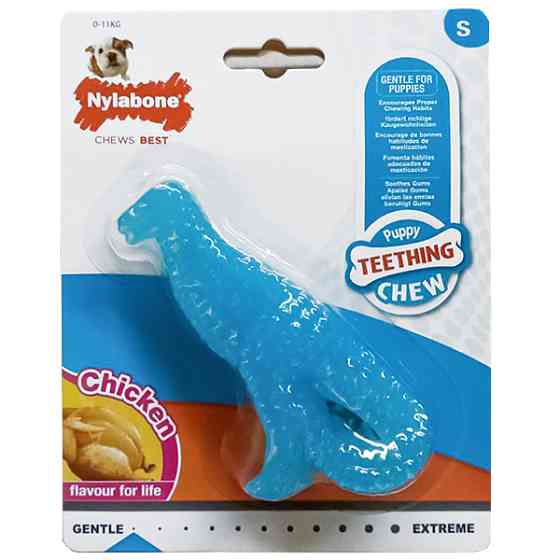 Nylabone Puppy Chew Dinosaur НІЛАБОН ДИНОЗАВР жувальна іграшка для цуценят, смак курки Київ