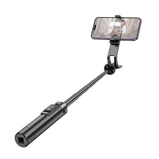 Селфі-монопод HOCO K21 Stream aluminum alloy live broadcast holder Black (6942007609975 ) Київ