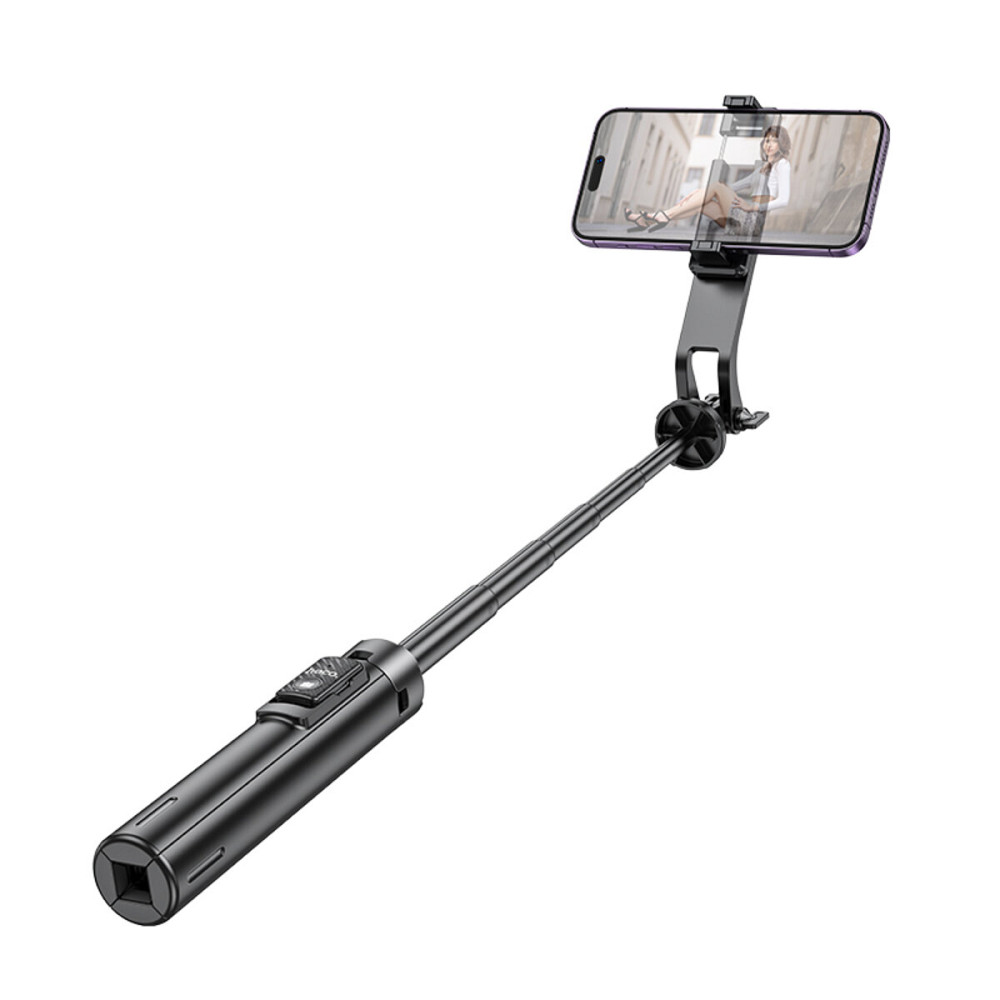 Селфі-монопод HOCO K21 Stream aluminum alloy live broadcast holder Black (6942007609975 ) Київ - фото 3