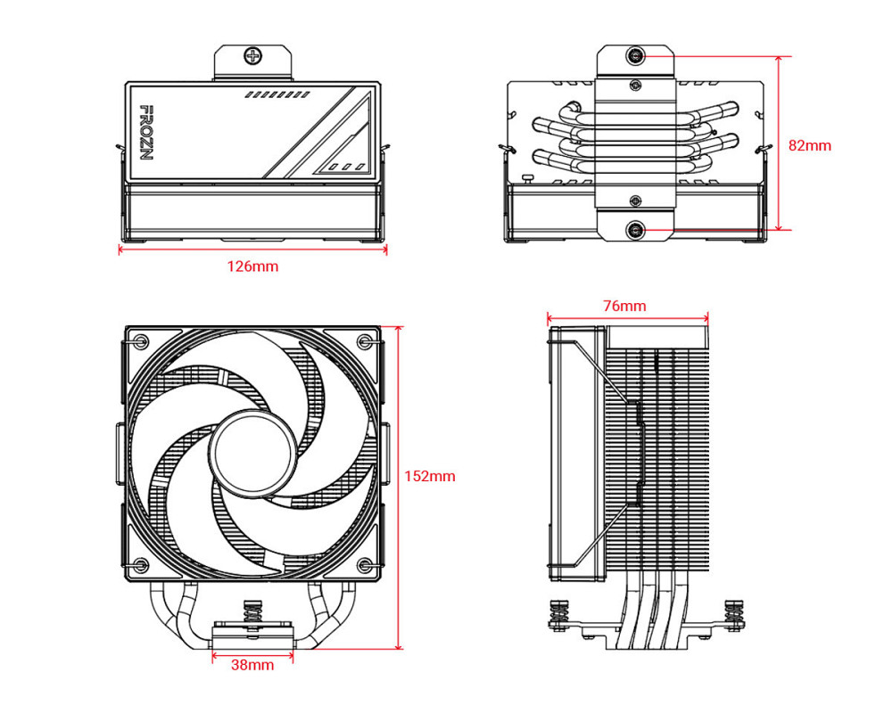 Кулер процесорний ID-Cooling Frozn A410 SE ARGB ( Чорний ) Харьков - изображение 7