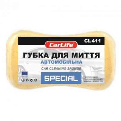 Губка для мытья CARLIFE SPESIAL с большими порами 220x120x60mm, желтая (CL-411) Винница