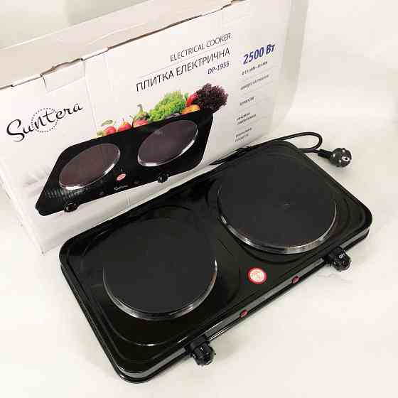 Стильная электро плита Suntera, Плита для любителей готовить, Маленькая электроплита настольная YI-31 Львов