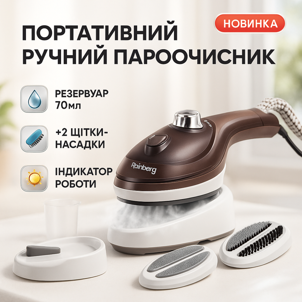 Ручний портативний електричний відпарювач, Відпарювач дорожній для вертикального прасування UI-71 Львів - фото 15