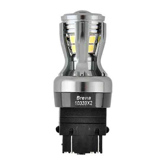Автолампа Brevia PowerPro LED P27/7W (3157) 350Lm 14x2835SMD 12/24V CANbus, 2шт Львів