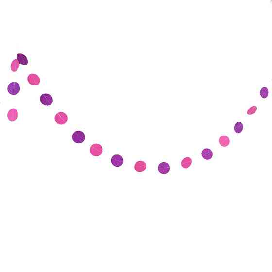 Гирлянда из кружочков на стену 4 м разноцветный Киев