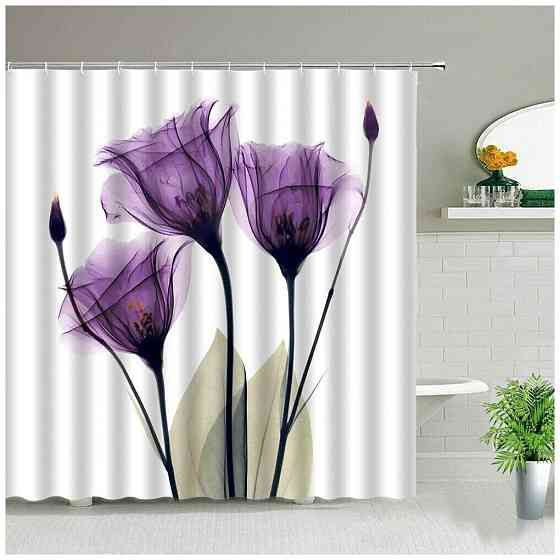 Шторка для ванной и душа с крючками 180x180 см водоотталкивающая, высококачественная шторка для ванны Каменец-Подольский