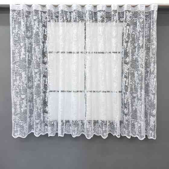 Короткая тюль, высота 1,5 м., жаккард 