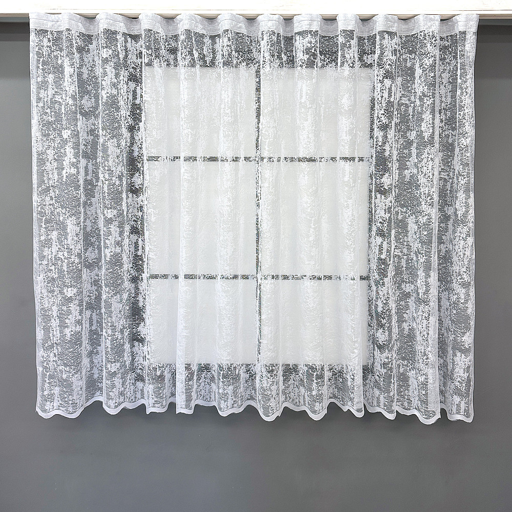 Короткая тюль, высота 1,5 м., жаккард 