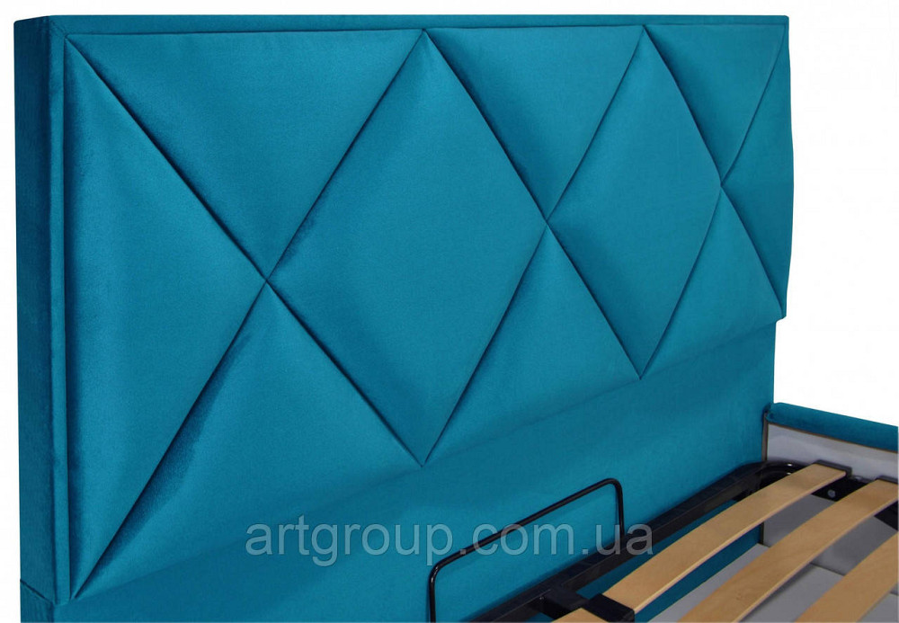 Ліжко Двоспальне Leeds Standart 160 х 190 см Missoni 016 Блакитний Дніпро - фото 14
