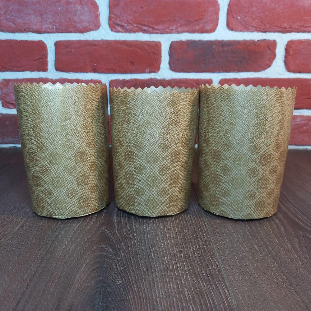 Форма для пасок 250 г d90×h80 мм коричнева Серія №5, паперова, 50 шт для великодньої випічки Харків - фото 4