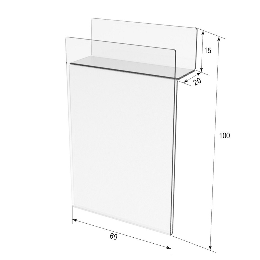 Цінникотримач EKOSTAR 60х100мм для економпанелі Київ - фото 3