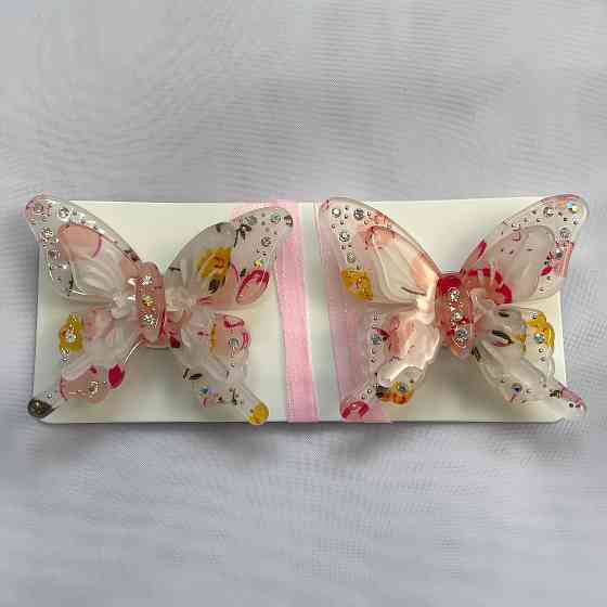 Магніти для штор і гардин Метелик Люсі набір 2 шт Рожевий (81-172) Київ