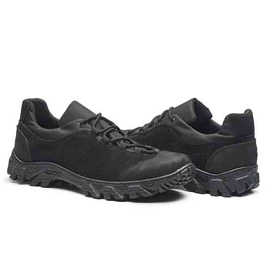 Кросівки тактичні із замші шкіри та кордури чорного кольору Харків