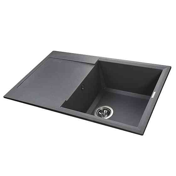 Гранитная мойка Globus Lux KOMO серый металлик 790х500мм-А0003 Киев