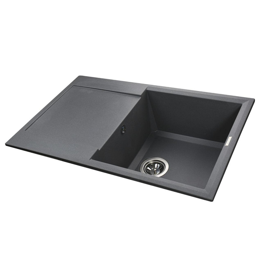 Гранитная мойка Globus Lux KOMO серый металлик 790х500мм-А0003 Киев - изображение 2