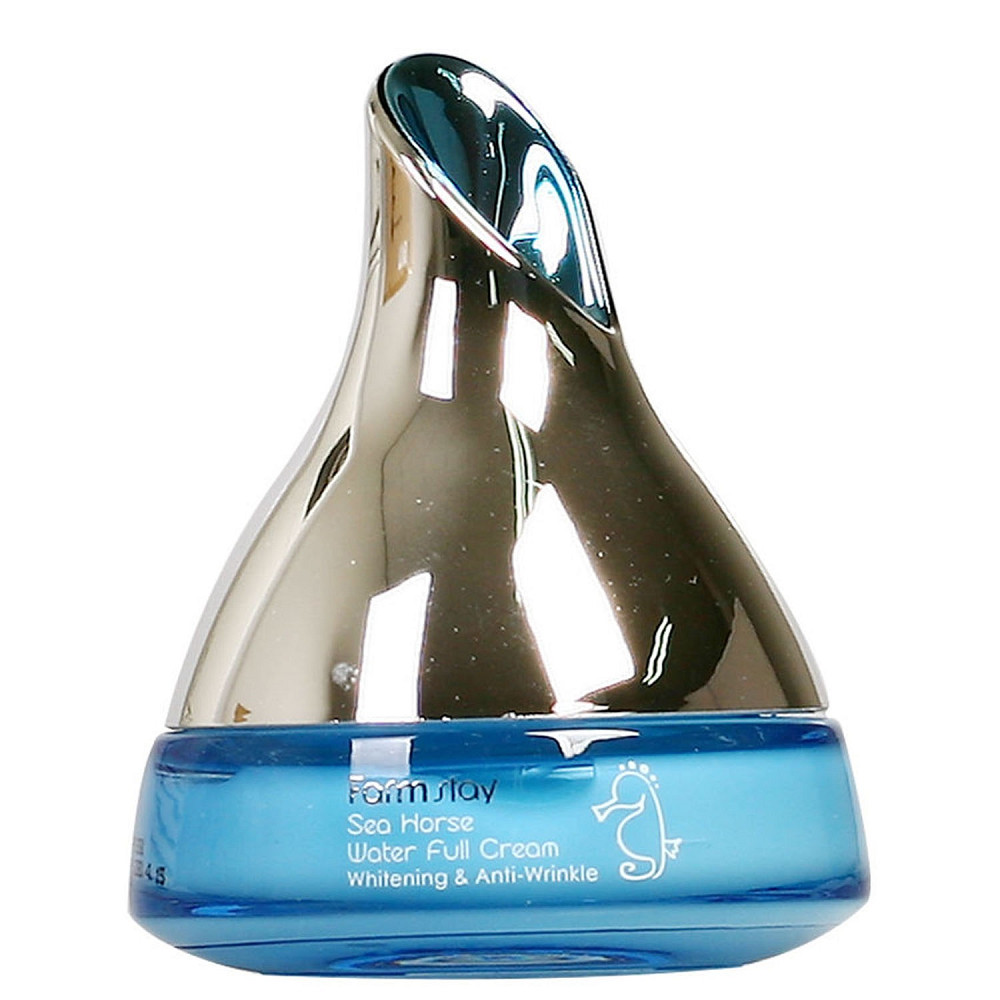 Антивіковий крем з екстрактом морського коника Sea Horse Water Full Cream Whitening Anti-Wrinkle FarmStay 50 мл Київ - фото 1
