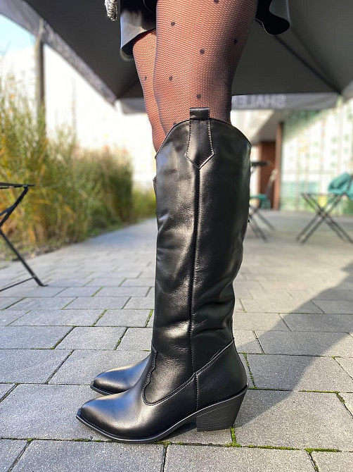 Чоботи жіночі EDAN K/B чорні (осінь-весна, шкіра натуральна) (6059) Коломыя - изображение 1