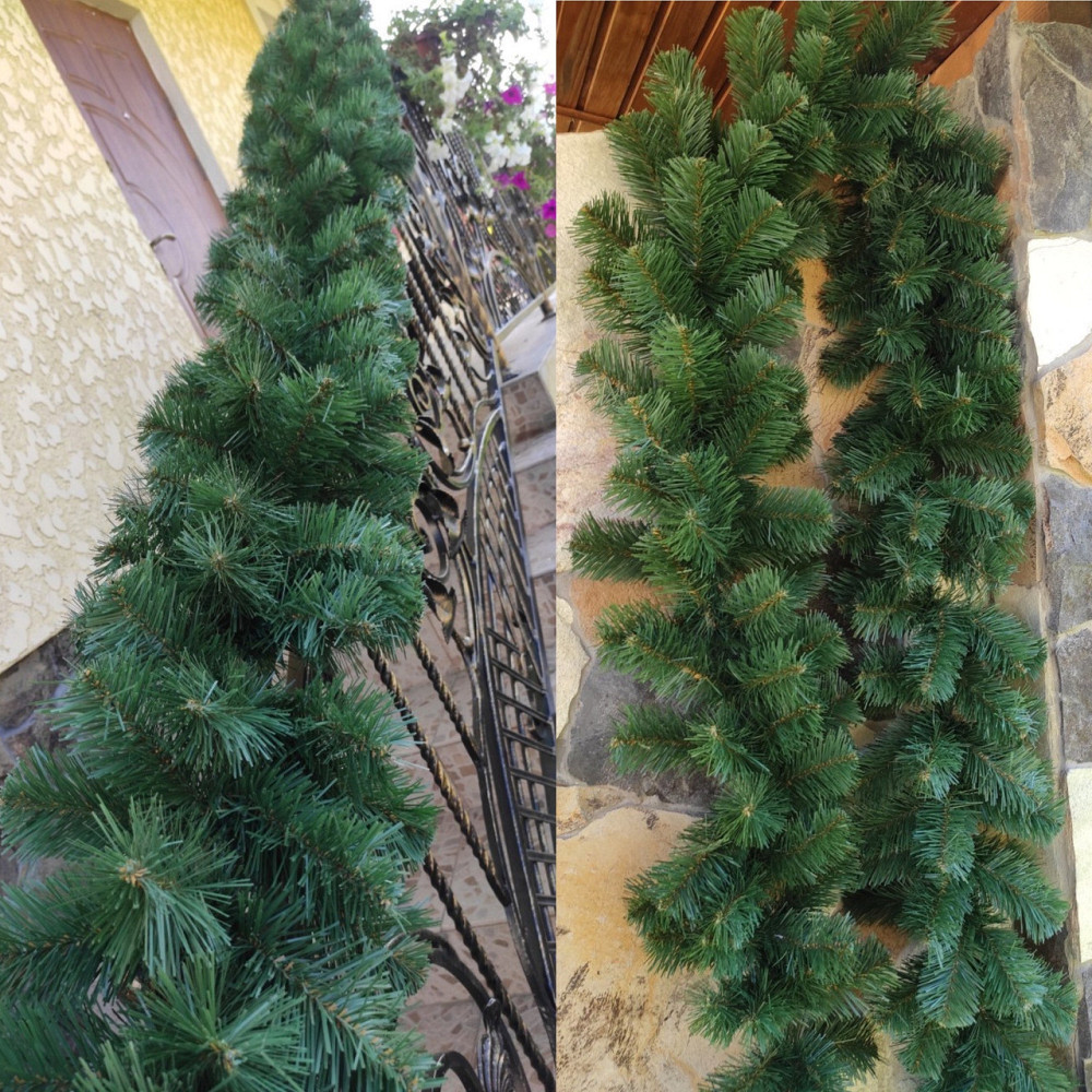 Гирлянда хвойная искусственная «Карпатская» 2.7 м декоративная елочная ветка Киев - изображение 5