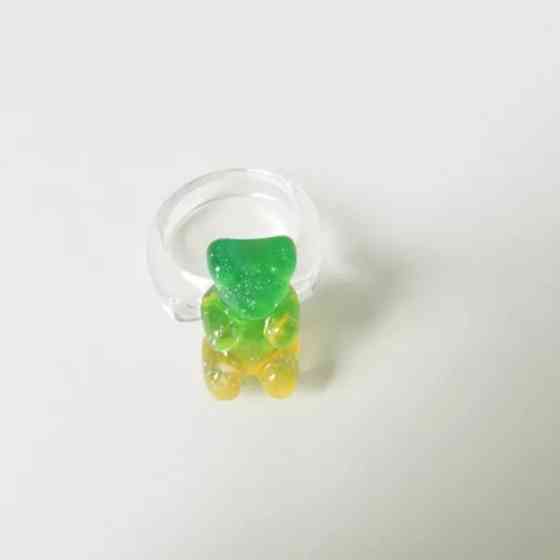 Кольцо с мишкой детское - окружность 4,5см (не регулируется), пластик Киев