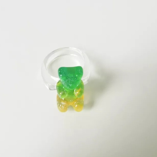 Кольцо с мишкой детское - окружность 4,5см (не регулируется), пластик Киев - изображение 1