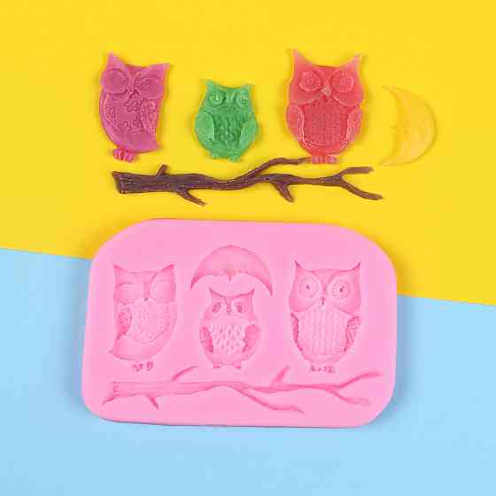 Молд силиконовый Сова 100 на 68 мм розовый Киев