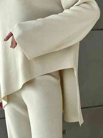 Жіночий теплий базовий костюм-двійка з преміум ангори Молочний, 42 Одеса