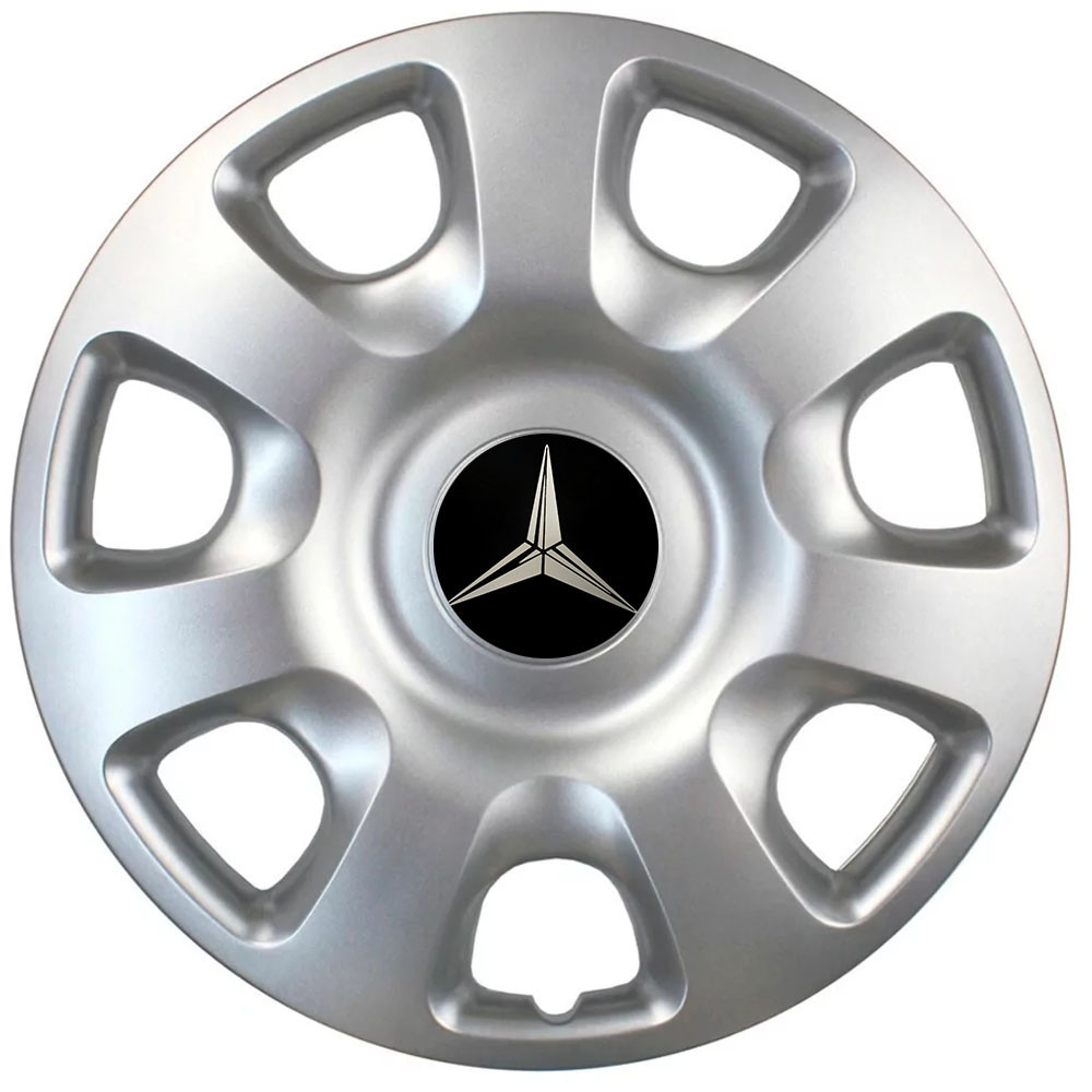 Автомобильные модельные колпаки R15 Mercedes-Benz 336 4шт, SJS, серебряные Киев - изображение 1