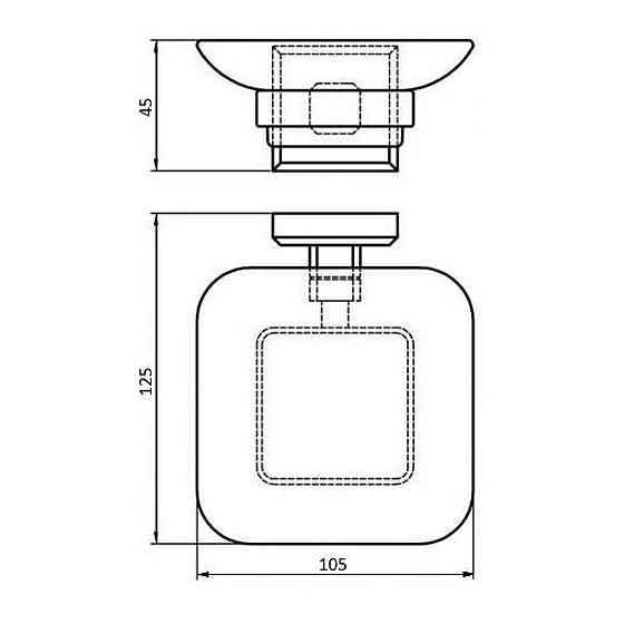 Мыльница одинарная Globus Lux BQ9408 черная матовая SUS304 (000022210) Киев