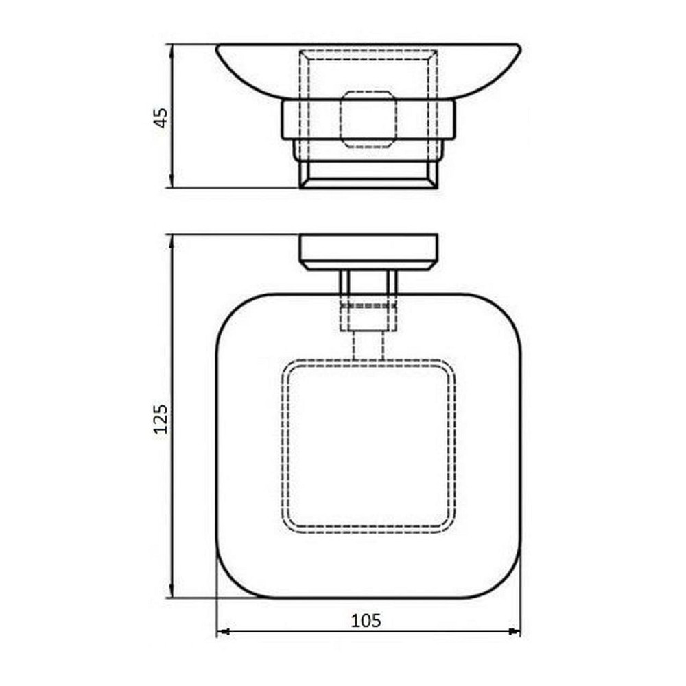 Мыльница одинарная Globus Lux BQ9408 черная матовая SUS304 (000022210) Киев - изображение 5