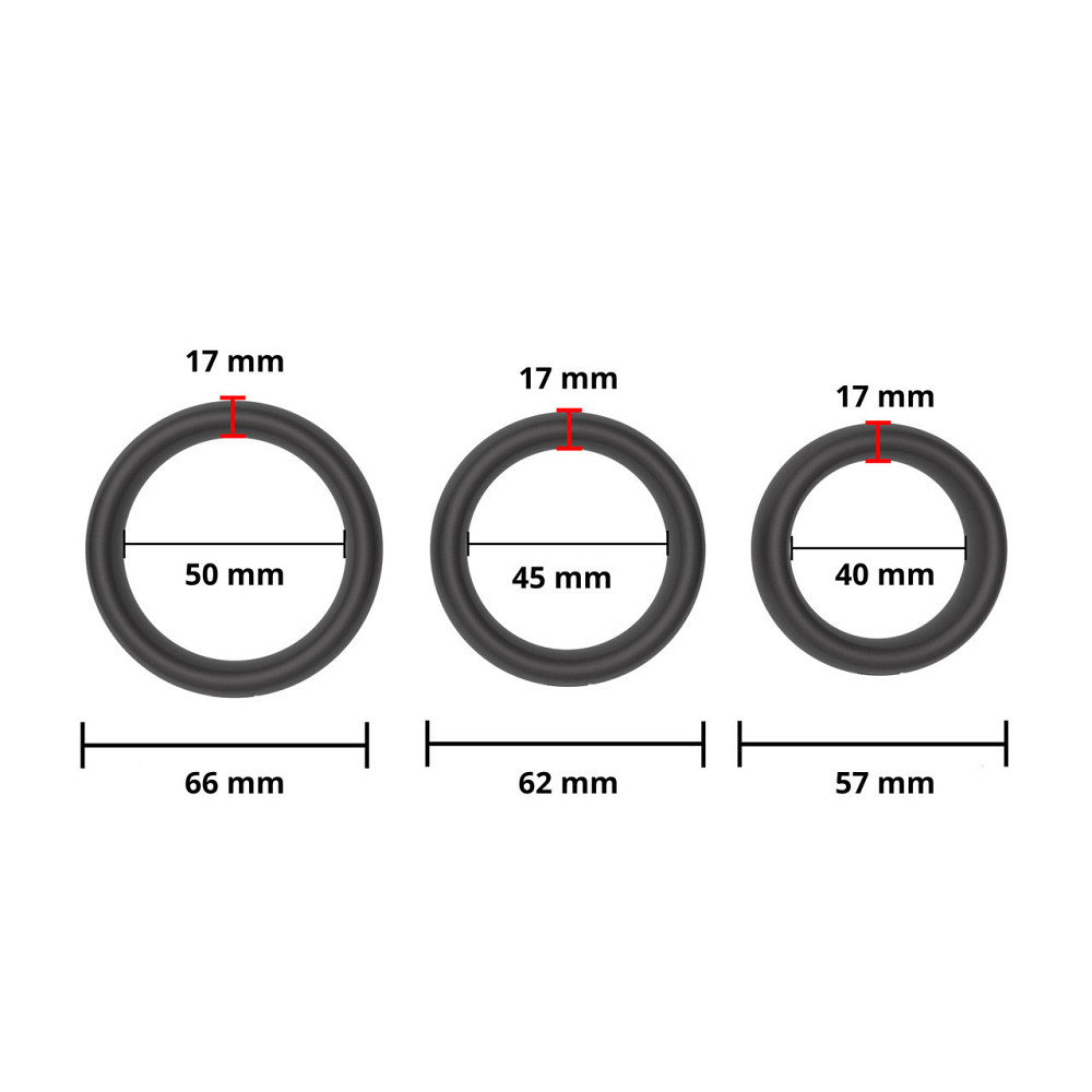 Набір ерекційних кілець - Erospace Men’s Play Set Of 3 Cock Rings B9 Sex Aura Київ - фото 5