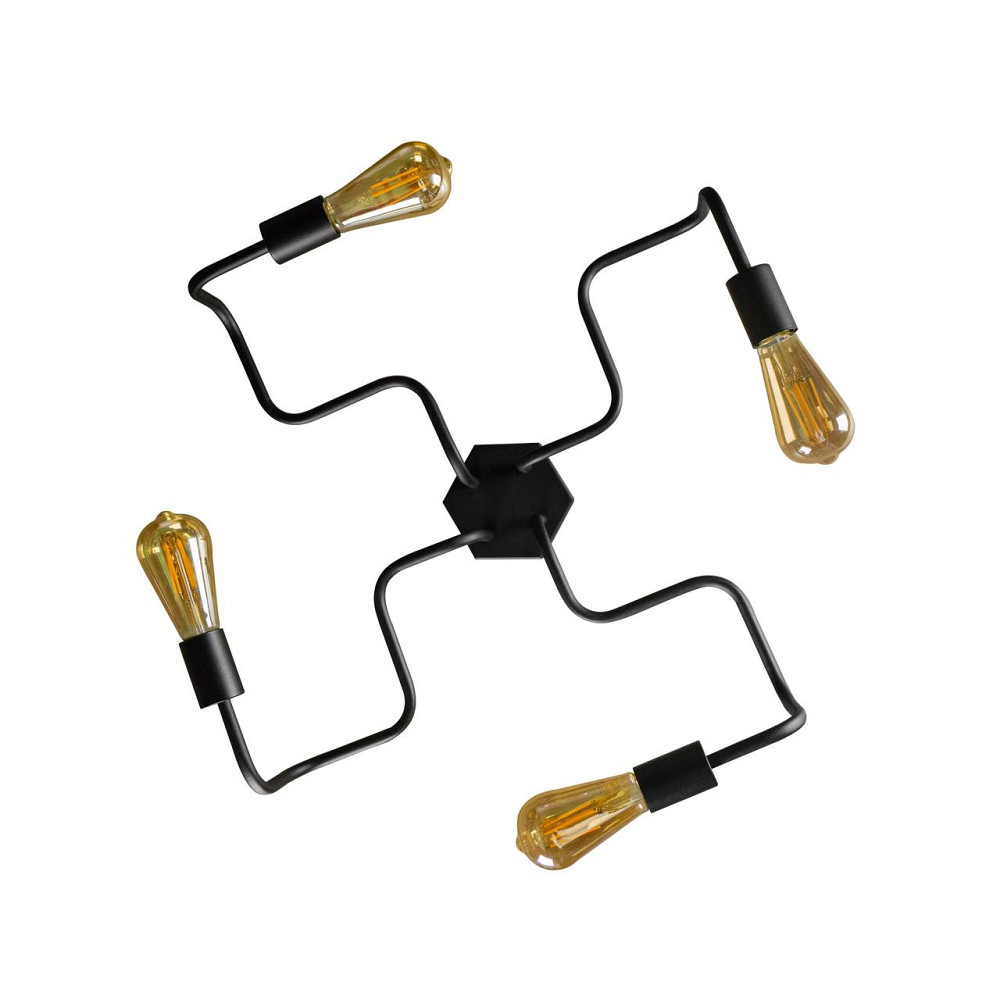 Потолочная люстра паук лофт черная 4 лампы Laminari NL5526-4 Одесса - изображение 2