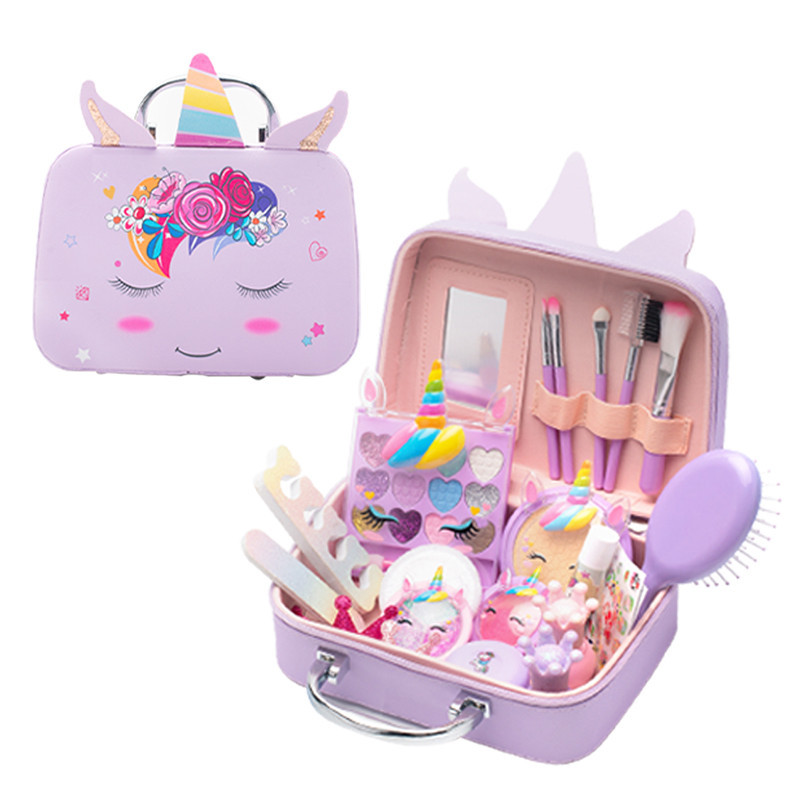 Набор детской косметики Princess Toy 25 предмета в чемодане с  єдинорогом фиолетовий Киев - изображение 3
