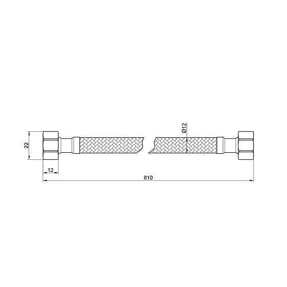 Гнучка підводка для води Thermo Alliance Standart 80 см ГГ SD397W80 Київ