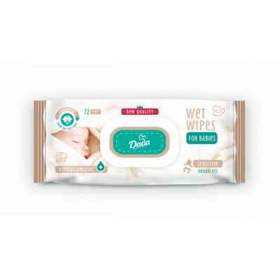Детские влажные салфетки Dada Sensitive без запаха 72 шт. с клапаном (4820174980399) Винница