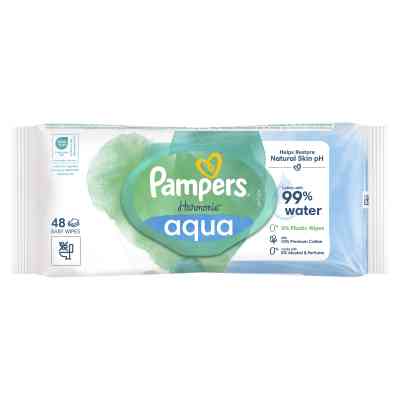 Дитячі вологі серветки Pampers Harmonie Aqua 48 шт (8006540458563) Вінниця