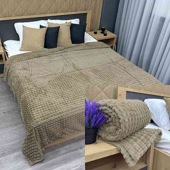 Плед-покривало Кубик 200х220 см (+-10см) Тауп (87-230) Київ