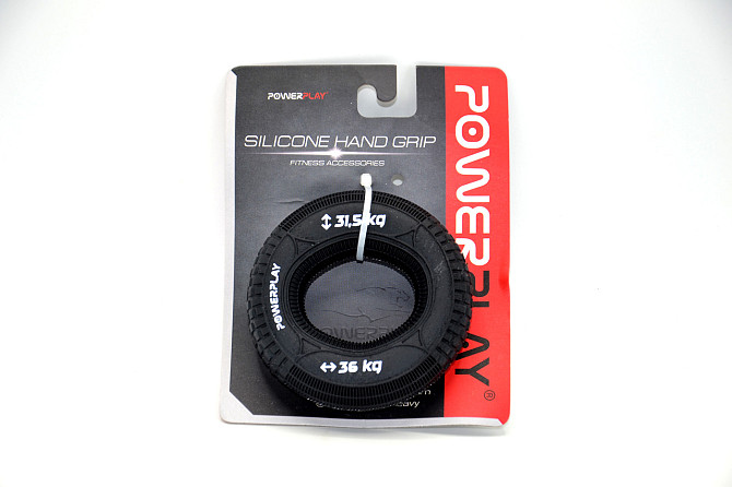 Еспандер кистьовий силіконовий PowerPlay PP-4330 Hand Grip Loops Hard 31.5-36 кг. Чорний Каменское - изображение 9