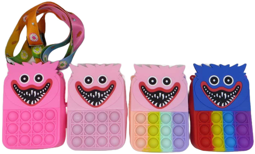 Сумочка-пенал силік."Хагі Ваги-POP IT" з довгою ручкою 13*8,5*3,5см 4кол.(25*12), шт Київ - фото 1