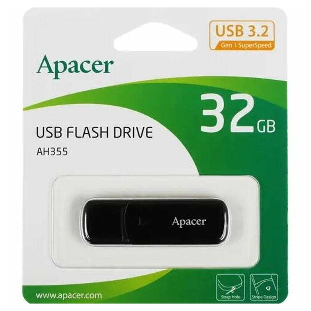 Флеш-накопичувач Apacer USB 3.2 Gen 1 AH355 32Gb Black Київ - фото 2